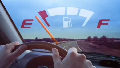 روشن شدن چراغ بنزین با باک پر